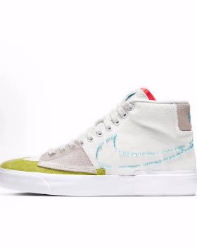 Nike Blazer SB Zoom  帆布 中帮 板鞋 男女同款 白蓝