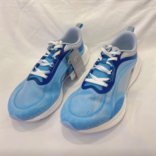 LiNing李宁 超轻19 减震耐磨 低帮 跑步鞋 男款 蓝白