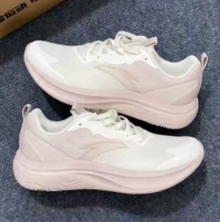 Anta安踏 凌云 休闲耐磨 低帮跑步鞋 女款 象牙白粉