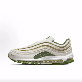 Nike Air Max 97 复古 低帮 休闲跑步鞋 男款 白绿