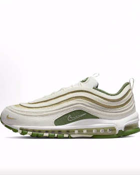 Nike Air Max 97 复古 低帮 休闲跑步鞋 男款 白绿