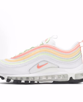 Nike Air Max 97 ess 复古 低帮 气垫跑步鞋 女款 白甜瓜橙