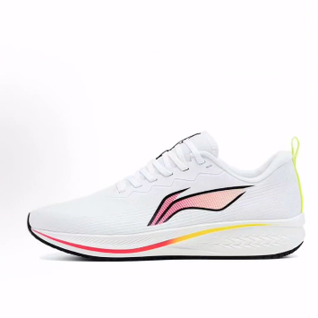 LiNing李宁 赤兔6 体测体考 平衡支撑耐磨低帮跑步鞋 男款 标准白