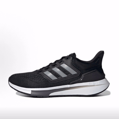 adidas  EQ21 Run 舒适 织物减震耐磨 低帮 休闲跑步鞋 男款
