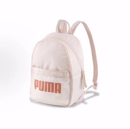 PUMA 彪马 纯色基础Logo拉链开合 书包背包双肩包常规女款粉色