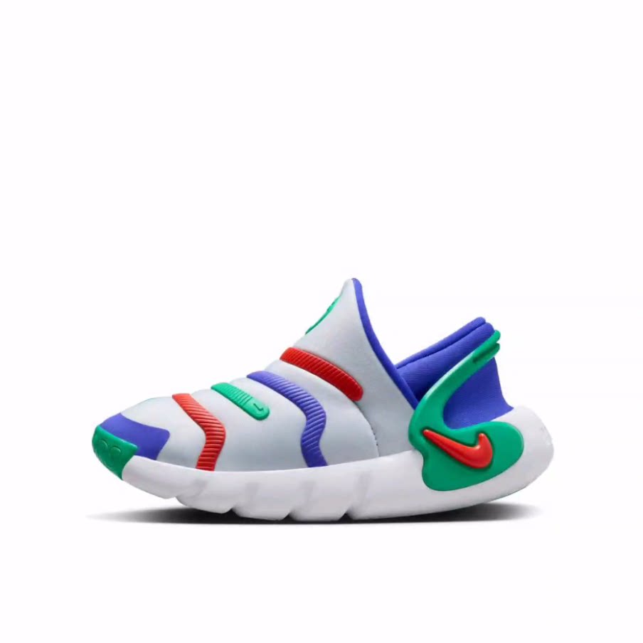 Nike Dynamo 2 EasyOn 减震支撑 低帮 儿童跑步鞋 白蓝 中小童