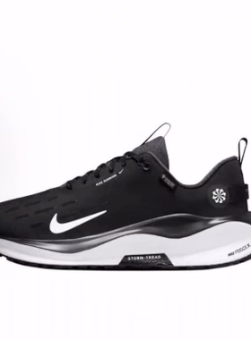 Nike InfinityRN 4 舒适防水 低帮跑步鞋 男款 黑白色