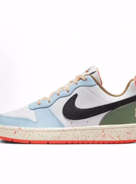 Nike Court Borough 2 Low 2 冰淇淋 休闲低帮 儿童板鞋 白蓝
