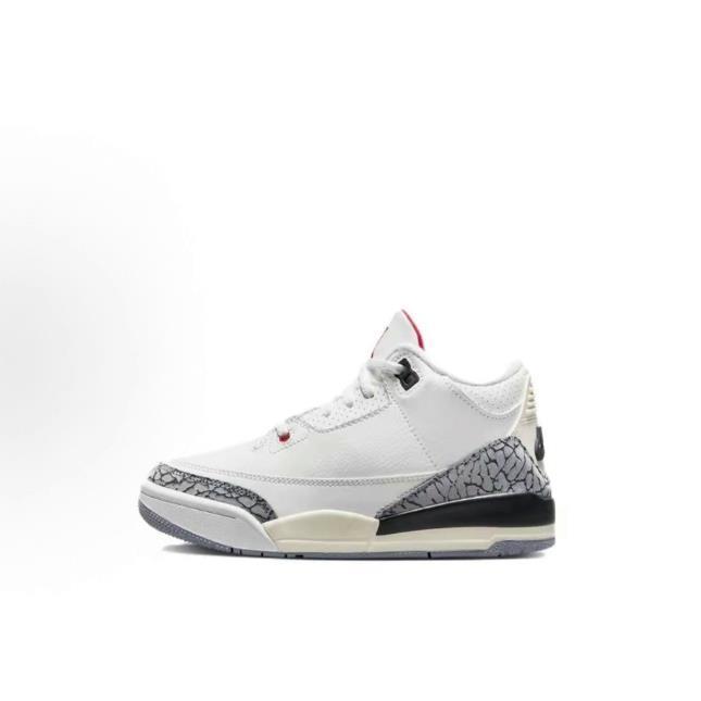 Air Jordan 3 White Cement Reimagined PS中帮 复古篮球鞋中小童