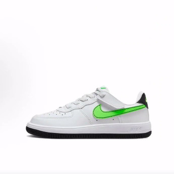 Nike Force 1 Low EasyOn 耐磨 低帮 儿童板鞋 白绿 中小童