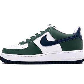 Nike Air Force 1 皮革  低帮 儿童板鞋 白绿 男女同款
