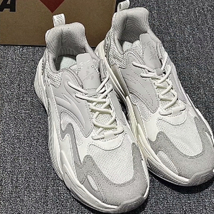 运动休闲鞋 Anta安踏 低帮 减震耐磨透气 白灰 行者3.0