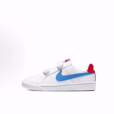 Nike Court Royale系列 低帮 板鞋 白蓝 中小童