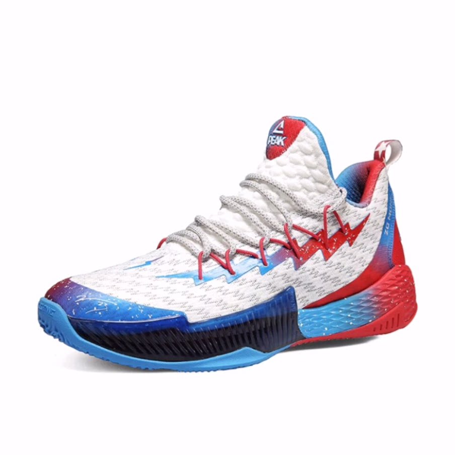 匹克 路威 闪电 减震防滑耐磨 低帮 实战篮球鞋 男款 白色