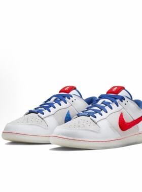 Nike Dunk Low 低帮 板鞋 男女同款 白蓝红 FD4203-161