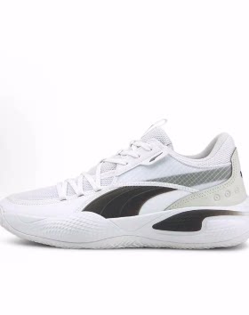 PUMA彪马 Court Rider 1.0 Team  低帮 实战篮球鞋 男款 白黑