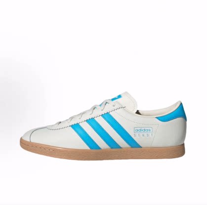 adidas originals Stadt 三叶草系列 舒薄底低帮板鞋男女同款白蓝