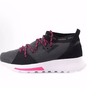 adidas neo Tensor 网布透气 网布织物 低帮跑步鞋 女款 灰黑