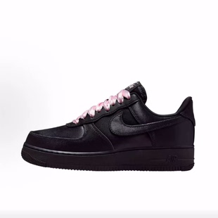 女款 Air Force Triple Satin Black Nike 低帮 板鞋 Low