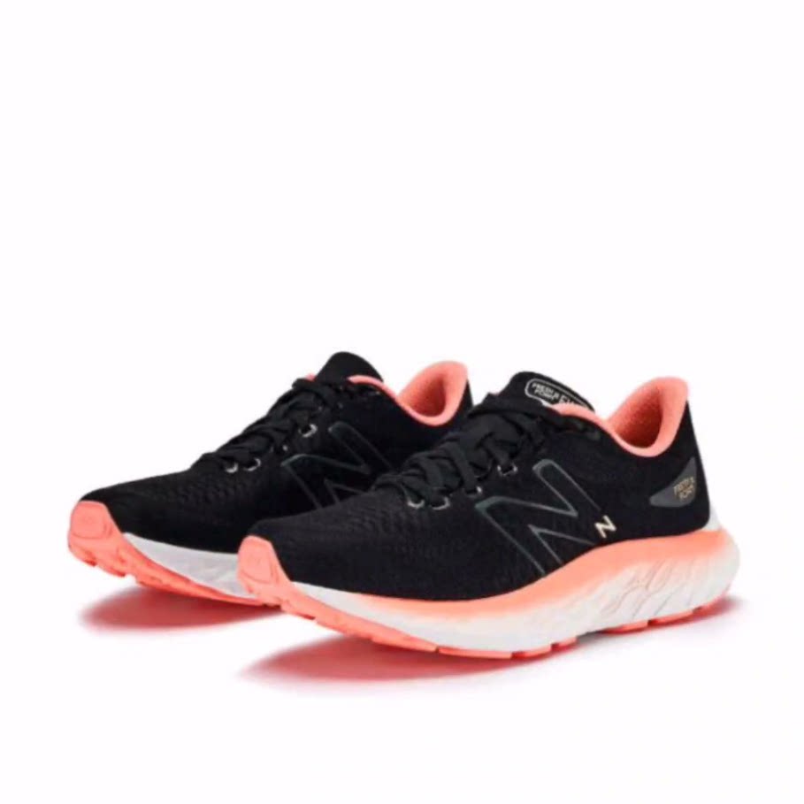 New Balance 舒适百搭运动 低帮 马拉松跑步鞋 女款 黑粉
