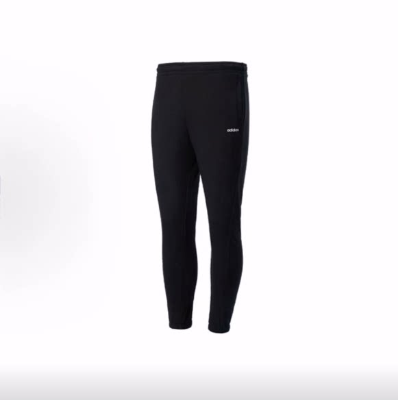 adidas 纯色Logo标识跑步训练健身透气针织运动裤 女款