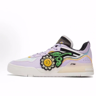 LiNing李宁 惟吾 V1 防滑耐磨 低帮 板鞋 女款 丁香紫