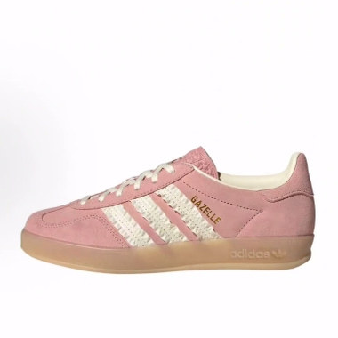 adidas originals GAZELLE INDOOR Wonder耐磨低帮板鞋 女款 粉色