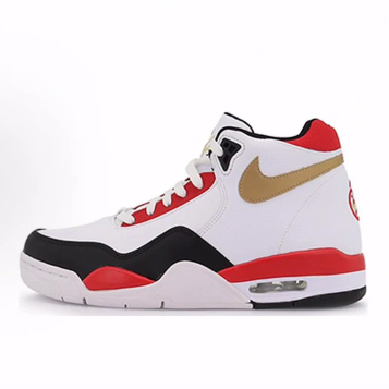 Nike Flight Legacy 潮流百搭 中帮 复古篮球鞋 男款 白金红
