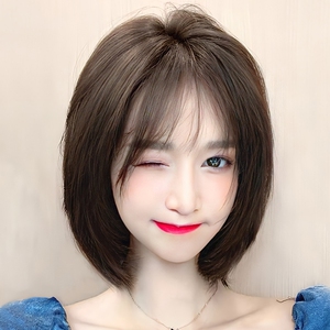 薄荷真人发丝气质锁骨发修饰脸型