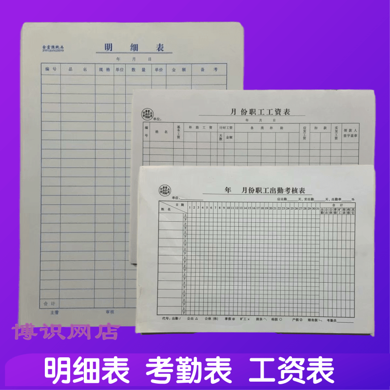 会记凭证明细表科目汇总表