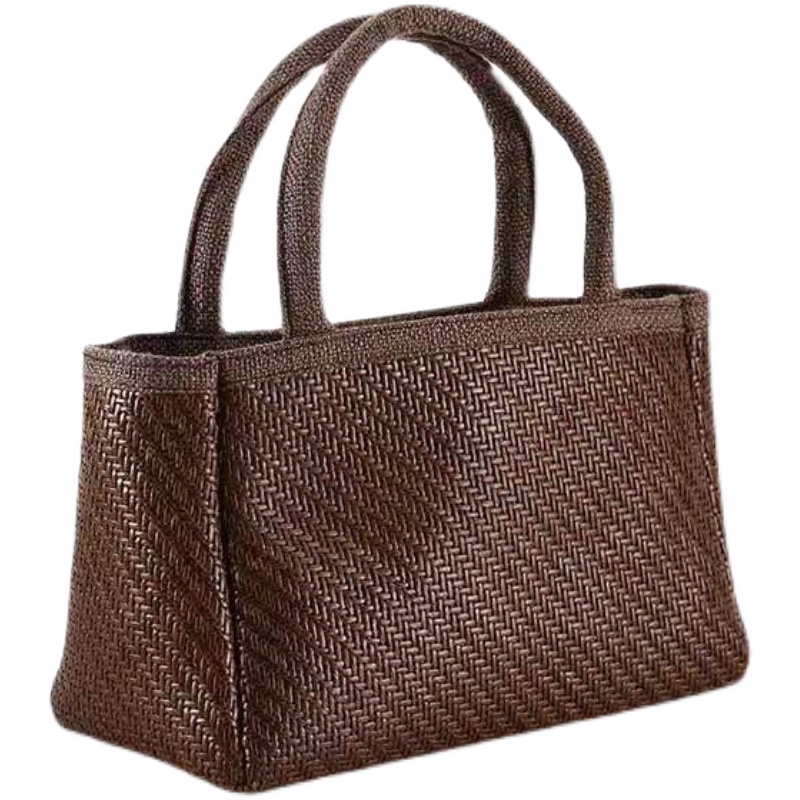 纯手工日式手提草编包手拎单肩包