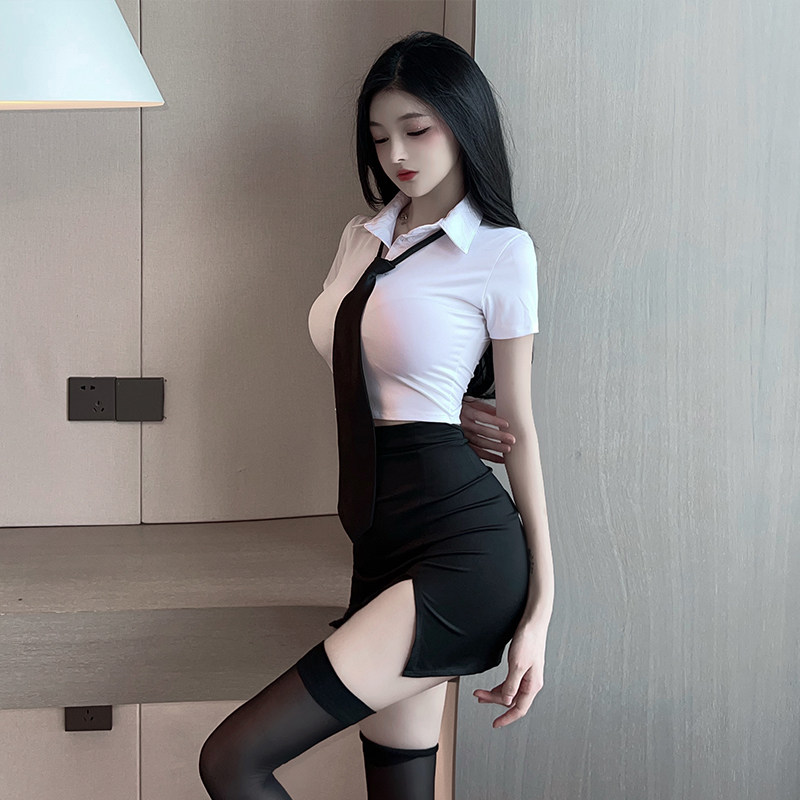 秘书制服纯欲性感辣妹御姐风修身ol职业包臀裙丝袜办公室免脱诱惑