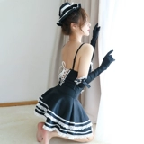 Нижнее белье, комплект, платье, фартук, сексуальная униформа, кружевная пижама, стиль Лолита