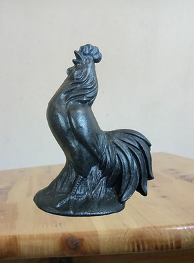 铁公鸡家居饰品摆件阳台客厅卧室装饰铸铁纸镇工艺品公鸡创意包