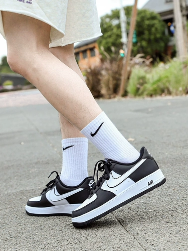 Nike Nike Air Force 1 Черно-белые авиационные силы № 1 AF1 Мужская повседневная ботинка DV0788-001