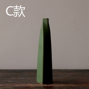 禅意复古陶瓷小花瓶新中式粗陶花器家居玄关茶几酒柜装饰品摆件