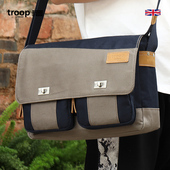 单肩包斜挎包男士 Troop男式 休闲男包帆布包男横款 包包斜跨背包