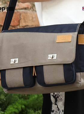 Troop男式休闲男包帆布包男横款单肩包斜挎包男士包包斜跨背包