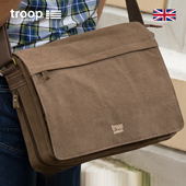 休闲男包单肩包男款 简约男式 背包帆布包横款 Troop斜挎包男士 新款