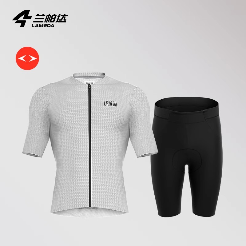 兰帕达 双箭头套装夏季骑行服短袖上衣男短裤背带公路自行车风尚