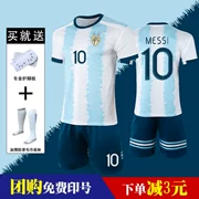 Argentina áo 2019 America Cup World Cup đội tuyển quốc gia sân nhà trẻ em Messi 10 cầu thủ phiên bản bóng đá nam - Bóng đá