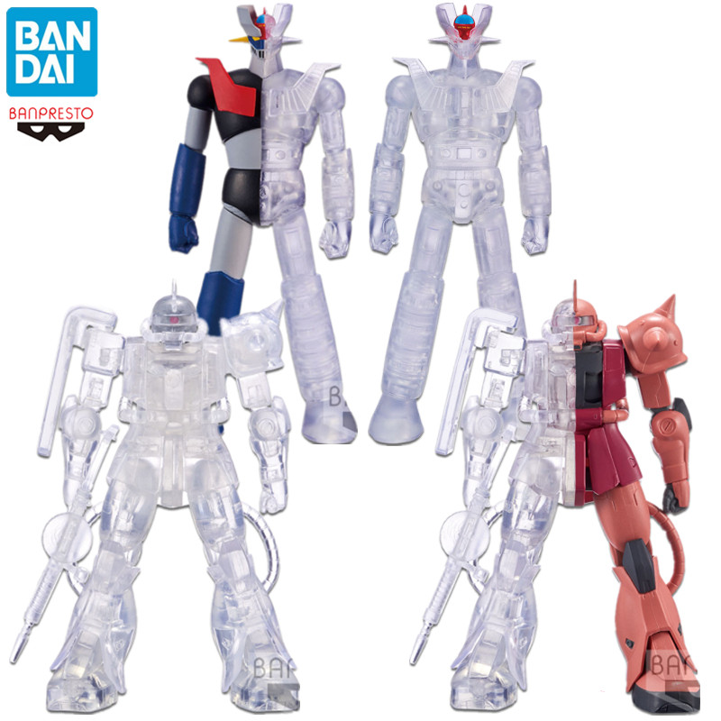 正版万代眼镜厂MS-06S 扎古II夏亚专用高达魔神Z透明内部结构手办