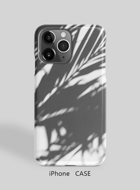 iPhone16promax黑白树叶12半包iPhone14romax硬壳适用于苹果XRXS手机壳13pro