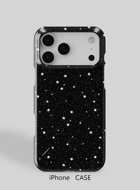 黑色复古星空适用于iPhone17Promax轻薄16适用于15苹果14手机壳13不掉色12环保硬壳散热11半包保护壳