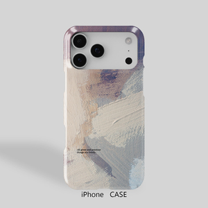 艺术文艺油漆布纹油画iPhone17Promax超薄15不掉色13哑光雾面12磨砂14半包适用于11苹果潮牌手机壳菲林