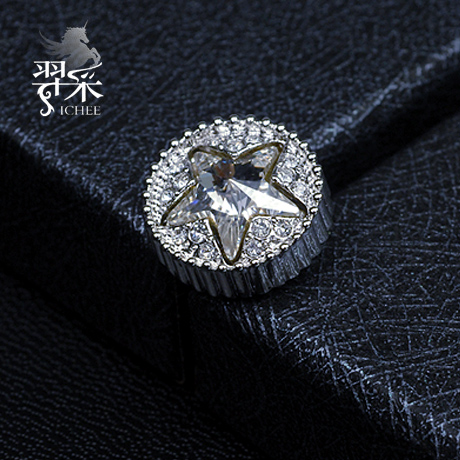 韩国迷你西服水晶饰品小胸针