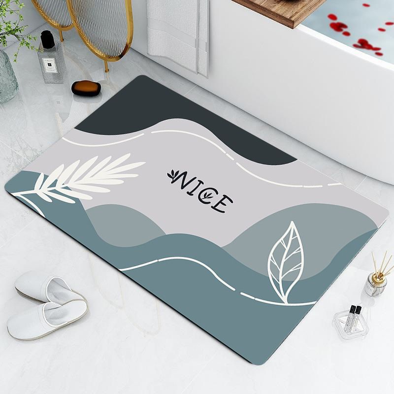 宏兴软硅藻泥简约浴室吸水防滑垫