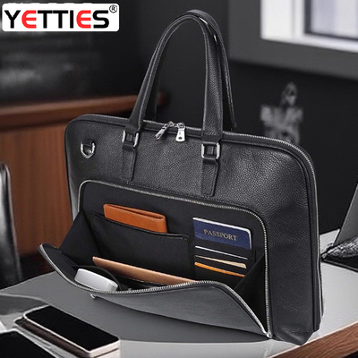 雅特仕新款真皮商务手提包