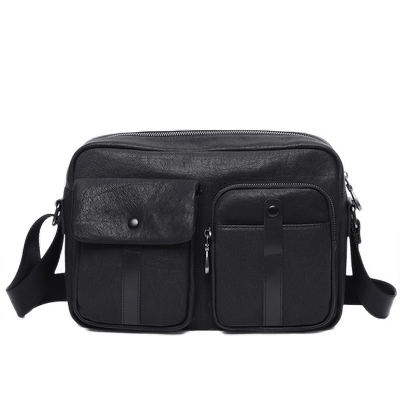 多口袋雅特仕横款单肩包休闲斜挎