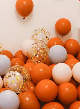 新年元旦周年庆新店开业氛围活动装饰商场生日爱马橙气球场景布置
